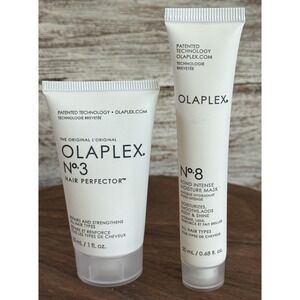 OLAPLEX No. 3 Hair Protector 30ml & No. 8 Bond Intense Moisture Mask 20ml Travel